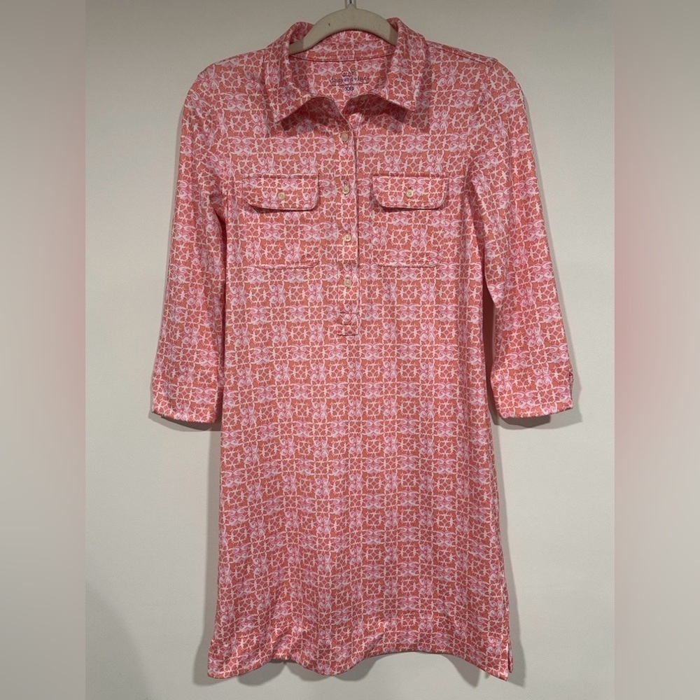 Vineyard Vines Sunrise Sankaty Striped Margo Dress Pink XXS EUC